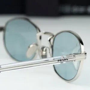 Prada | Accessories | Prada Men Sunglasses Silver Azure Oval  display picture 2